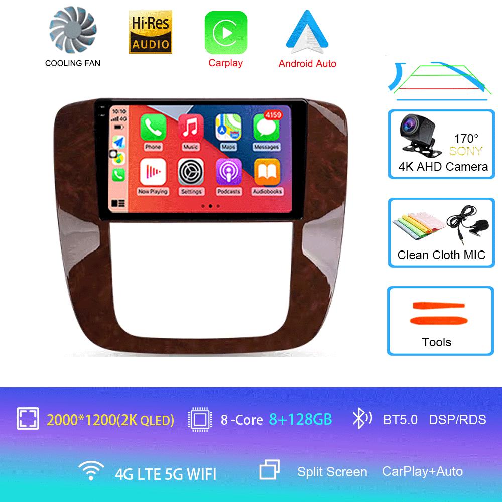 Car Radio Android 14 Carplay Auto Multimedia Player For GMC Yukon Chevrolet Tahoe Suburban 2008 - 2012 E53 X5 M5 2din Autoradio