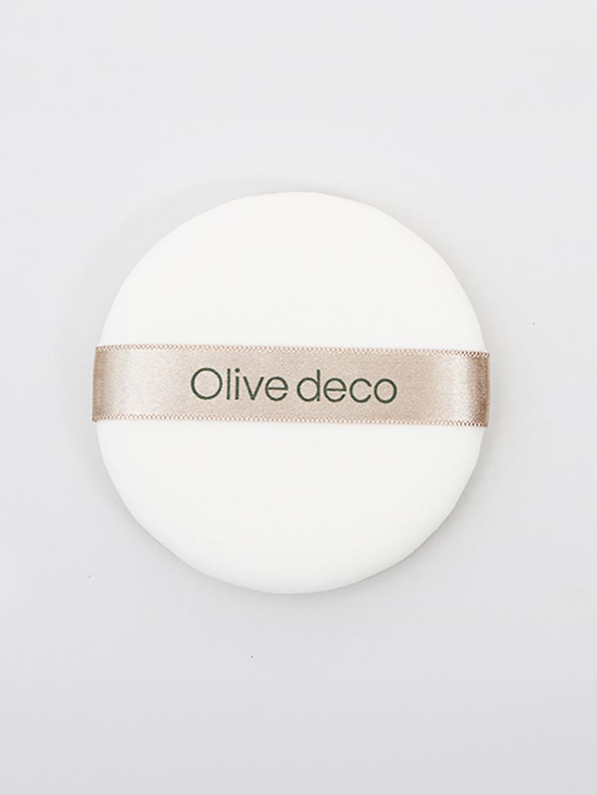 Olive Deco Round Chiffon Makeup Puff (75mm) 1ea
