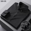 Trendy Iron-Free Slim Fit Mulberry Silk Shirt with Rhinestone Buttons and Turn-Down Collar