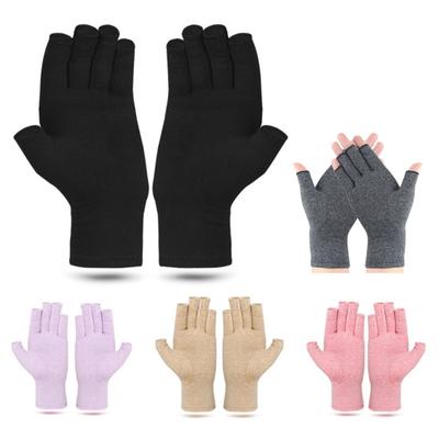 2Pcs Unisex Adult Sports Soft Cotton Breathable Half Finger Protective Gloves