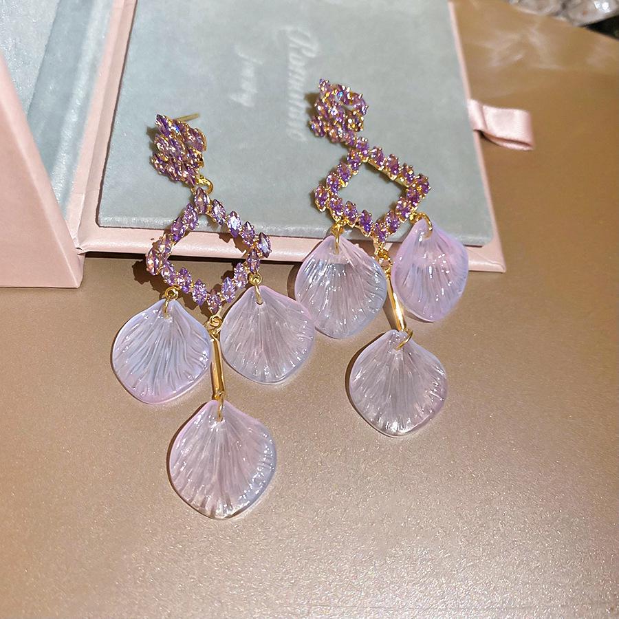 

Сережки-пусети Серце з цирконієм та стразами Срібна голка - Дизайн високої моди