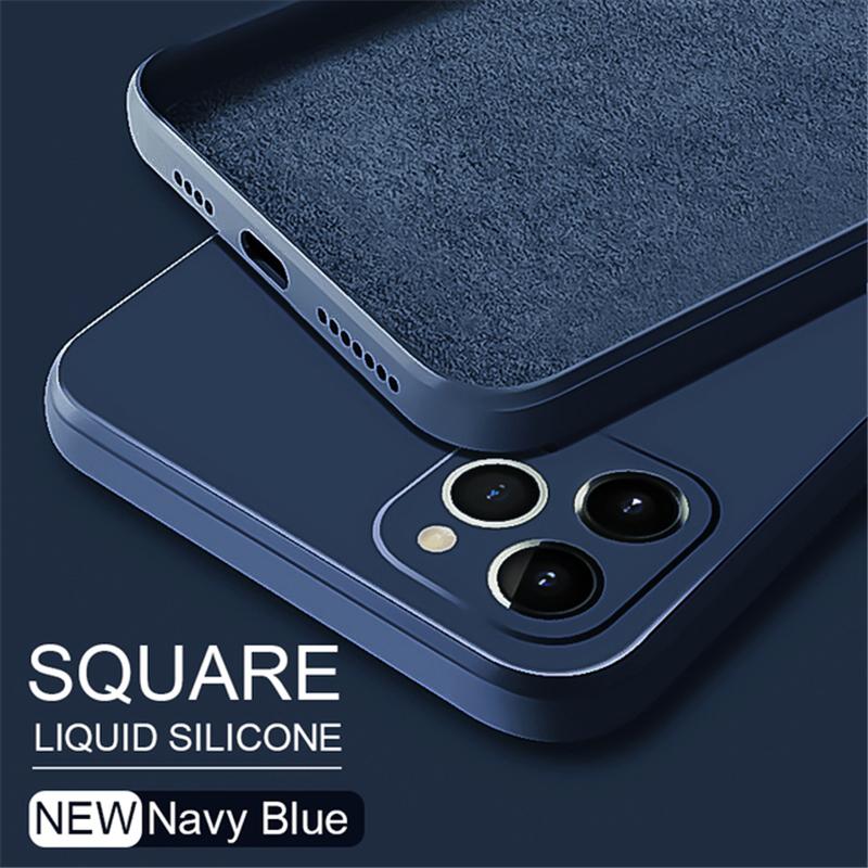Skin Feel Liquid Silicone Case For Xiaomi Redmi Note 12 11 10 Pro 11S 10S A1 10C 10A 9T Poco X4 X3 NFC M4 M3 Pro 4G 5G Shockproof Square Soft Cover