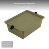 Outdoor Tea Storage Box, ICompatible, MultiFunctional PP Organizer Olive Green