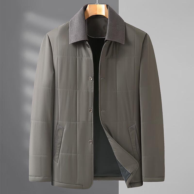 

Dibinze Men s Plus Size Detachable Collar Padded Jacket 180