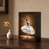 Scatola Portatovaglioli in Legno di Noce, con Disegno Artistico di Gonna da Ballerina di Balletto, Portasciugamani di Carta Multiuso per Arredamento Casa Ingresso Tavolo da Pranzo