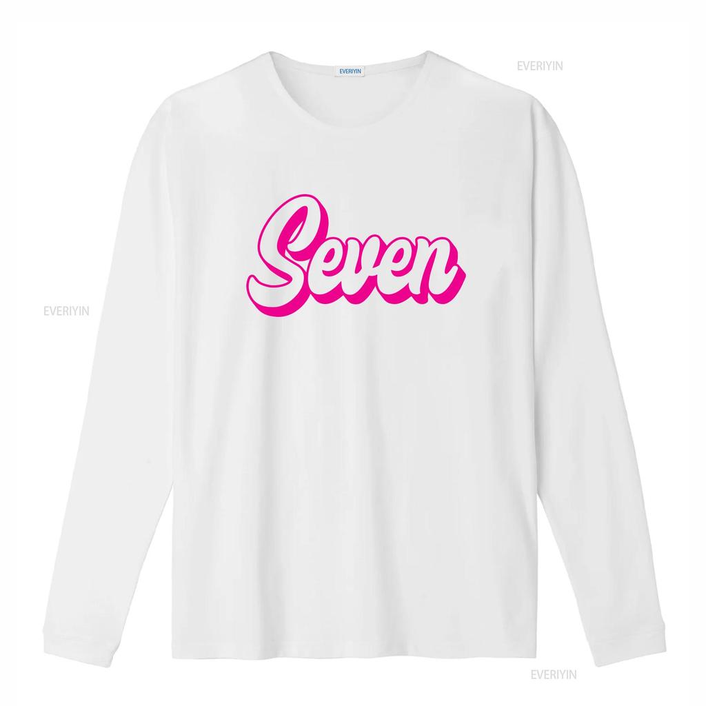 7th Birthday T Shirt Retro Girl Seven Party Kids Cute Groovy vintage Washed designer clothes Stretched streetwear Breathable