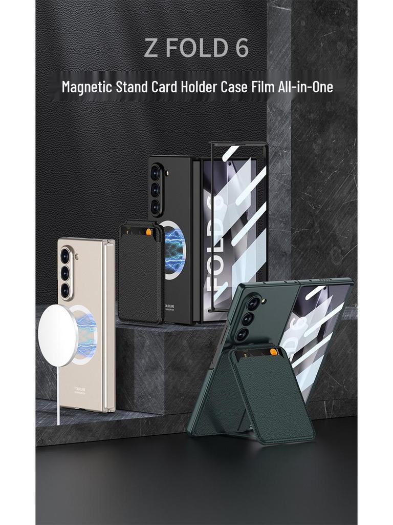 Magnetic Card Holder Stand Case for Samsung Z Fold7/6/5 - Multifunctional, Detachable, Ultra-thin Protection