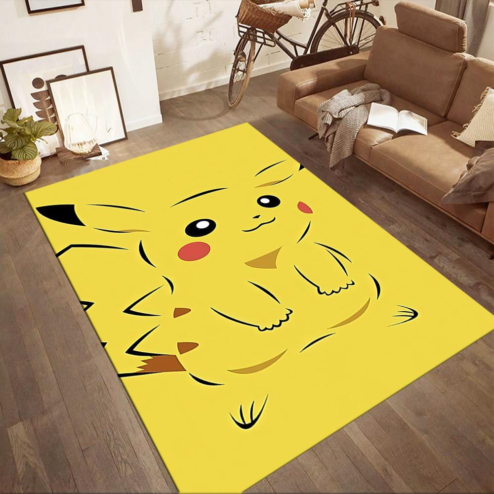 Pikachu Minimalist Artwork Square rugs are a great choice for living rooms, bedrooms, home décor, and as gifts.