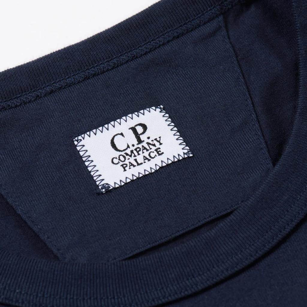Palace X C.P. Company Mercerized Jersey 30/2 Twisted T-Shirt Navy Unisex Tops Blue TS012A006247G886