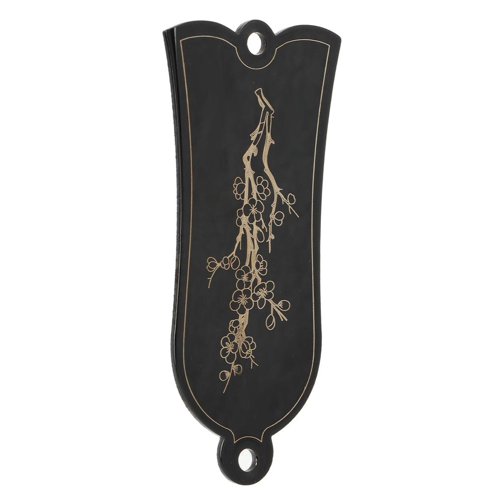 Guitar Truss Rod Cover Decorative Iron Black Plum Blossom Pattern Bell Shape 2 Holes Electric Guitar Parts