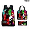 3d Game Sprunki Backpack With Waterproof Lunch Bag And Pencil Case School For