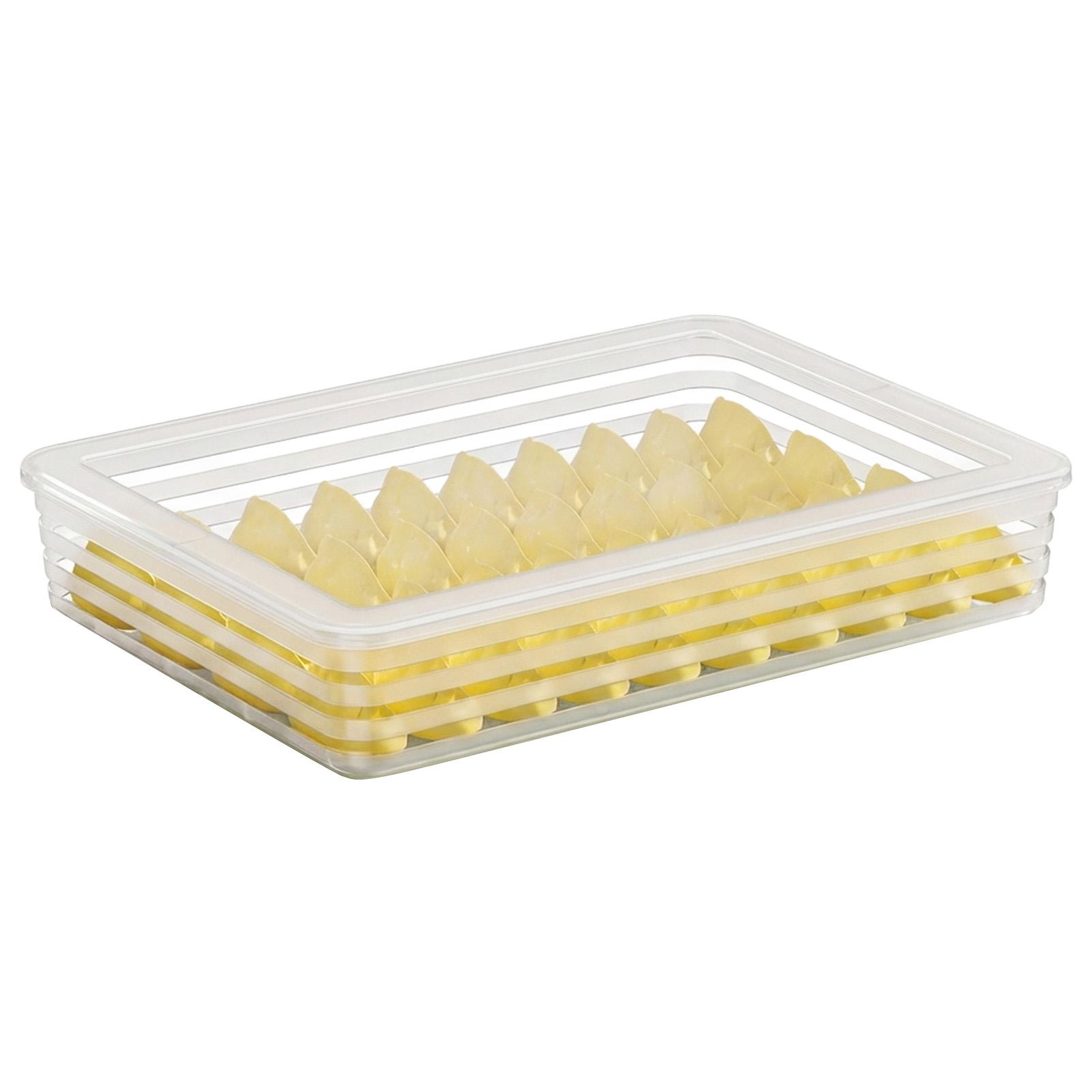Food Grade Dumpling Storage Box With Lid For Freezer Refrigerator Organization