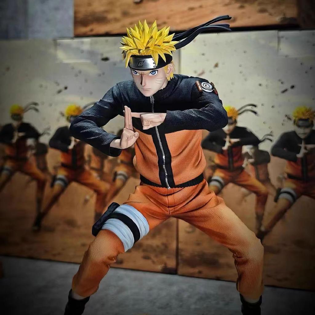 25cm Anime NARUTO Shippuden Naruto Uzumaki Battle Form Collection Doll Model Toy Gift