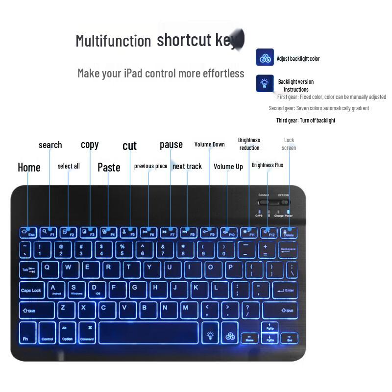 OLOEY Portable Wireless RGB Mechanical Keyboard