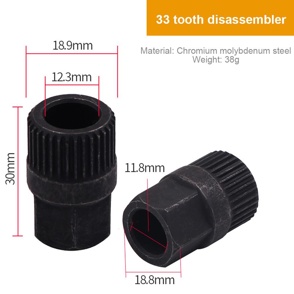 

33 зуба шестигранный инструмент для снятия шкива генератора высококачественный инструмент для снятия шкива свободного хода муфты генератора аксессуары для разборки