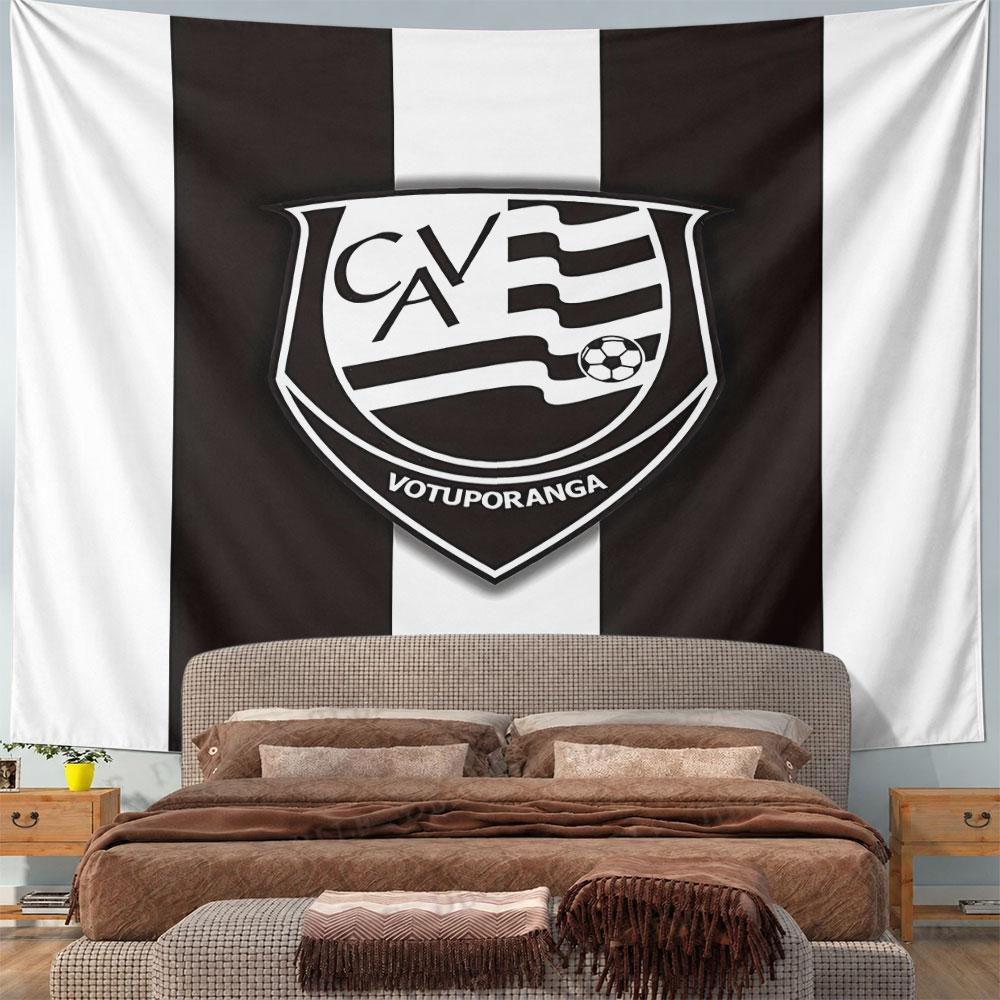 CAV Votuporanga Shield Tapestry Wall Hanging Brazilian Soccer Emblem Decor for Bedroom Man Cave Sports Room Gift