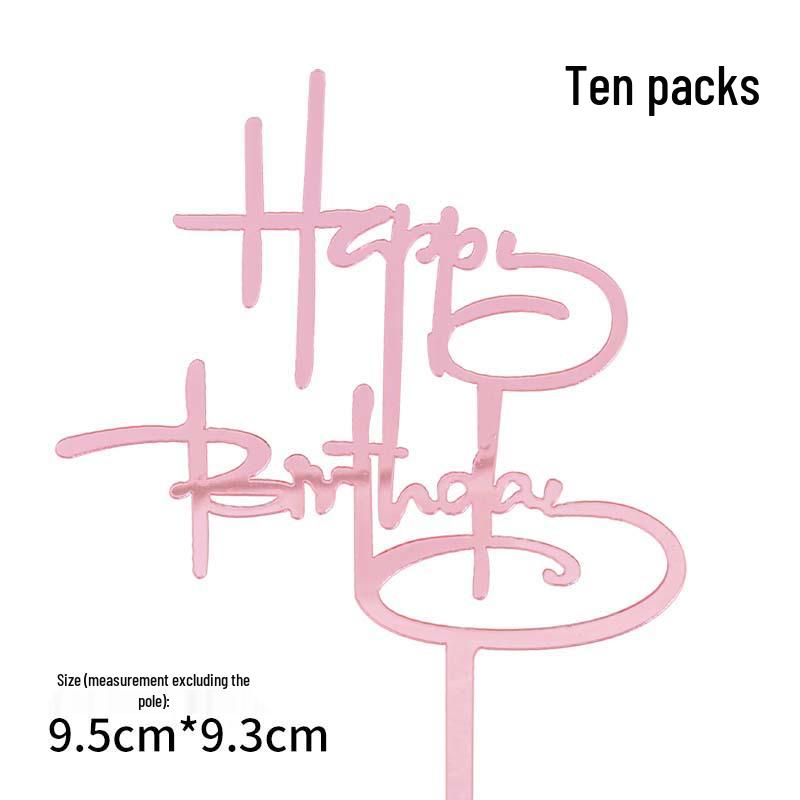 50-Pack Acrylic 'Happy Birthday' Cake Toppers - Popular Party Decorations with Free Shipping