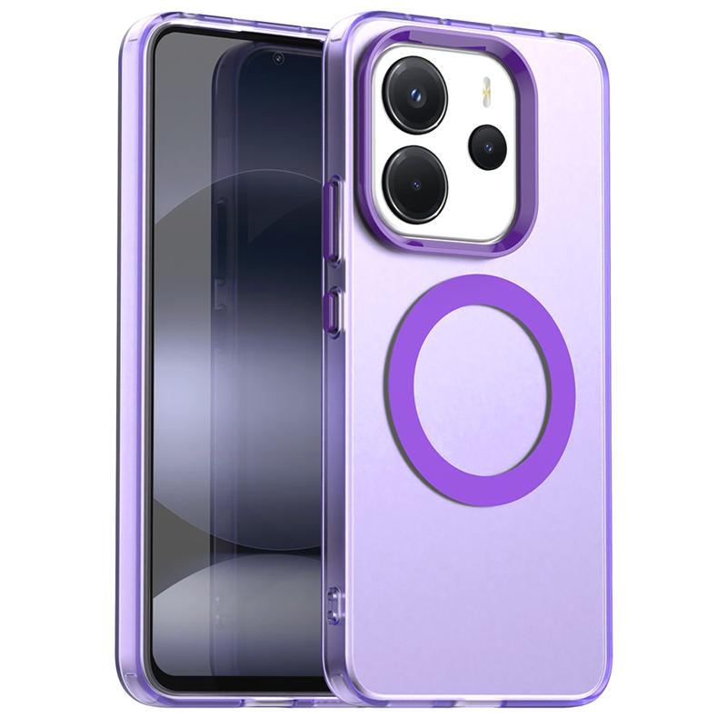 Transparent Case For Redmi Note 14 4G Case For Redmi Note 14 Magnetic Adsorption Wireless Charge Cover For Redmi Note 14 4G Case