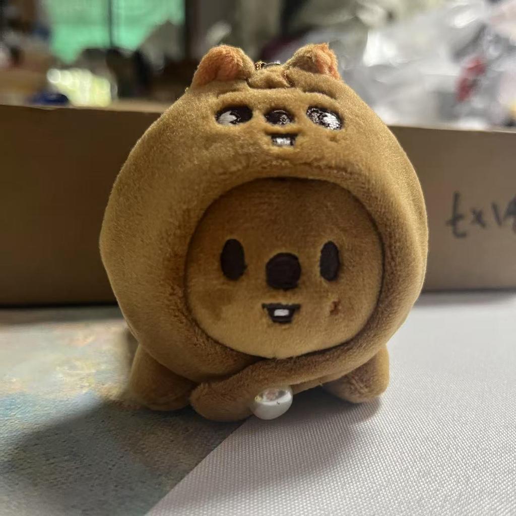 Skzoo New Plush Cartoon Doll Party Pose Doll Party Pendant Fang Can Felix Wearing Hat Cute Keychain Surrounding
