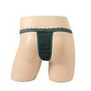 Mens Lingerie Thong Open Elephant Thong Safety Button Underwear Low Rise G-String Mesh See Through Long Penis Sheath Panties