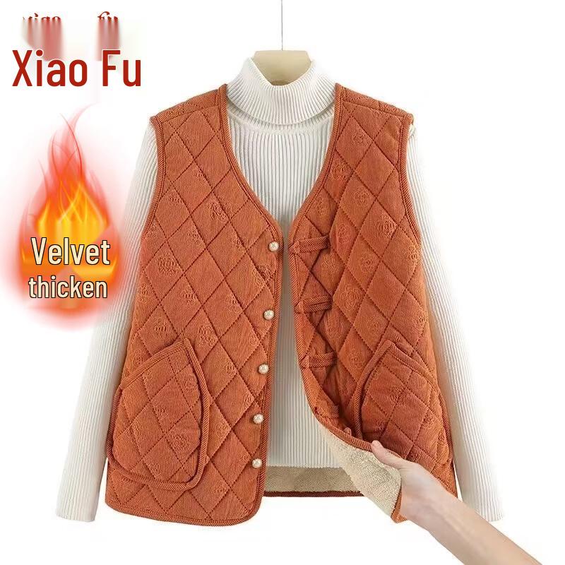 

Women s Plus Velvet Warm Vest 2XL