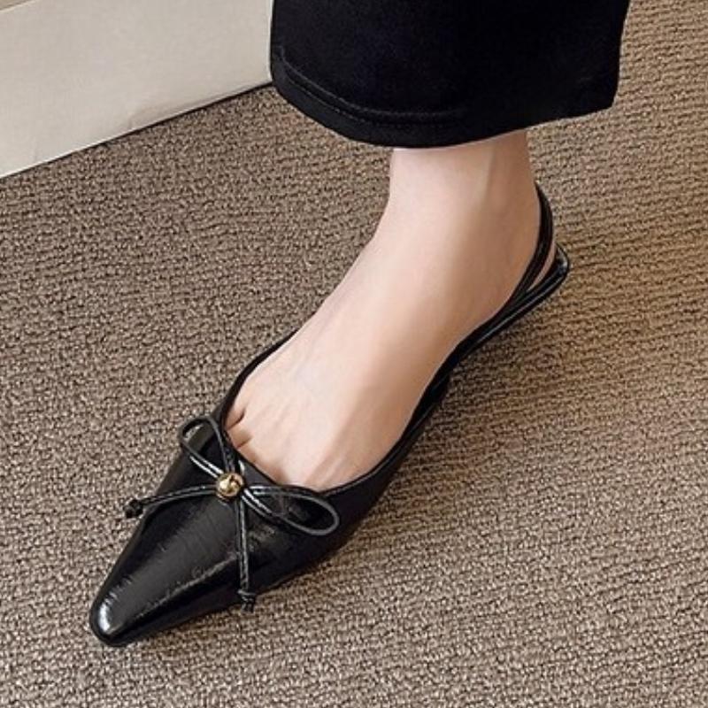 

Fashion Women Pointed Toe Heeled Sandals Bow Sexy Slippers Slingback Summer Shoes Party 2025 Trend New Fashion Dress Woman Shoes Zapatos 35 чёрный