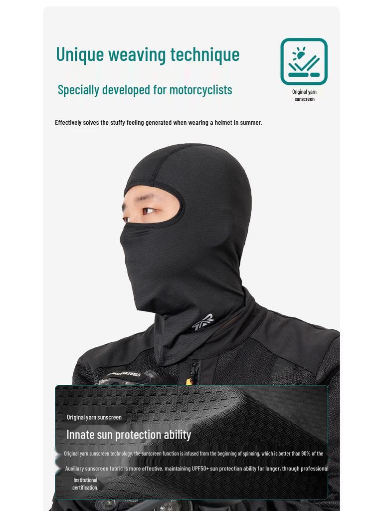 Sun Protection Breathable Motorcycle Headwear: Half & Full Helmet Sweat-Absorbent for Outdoor Riding