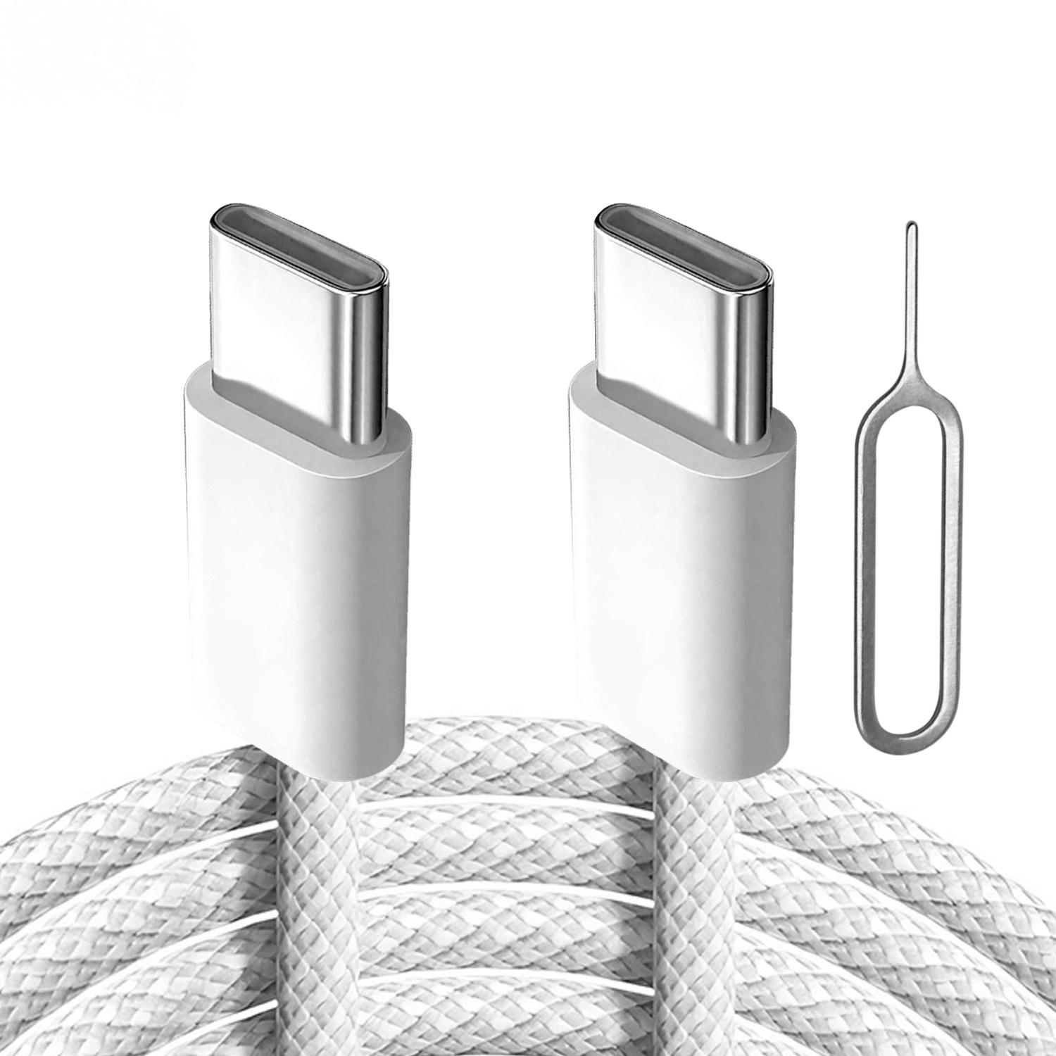 

Быстрозарядный кабель PD 100 Вт, двойное USB Type-C зарядное устройство, кабель данных для iPhone 17 16 15 ProMax, зарядная линия с поддержкой Carplay 1Pack