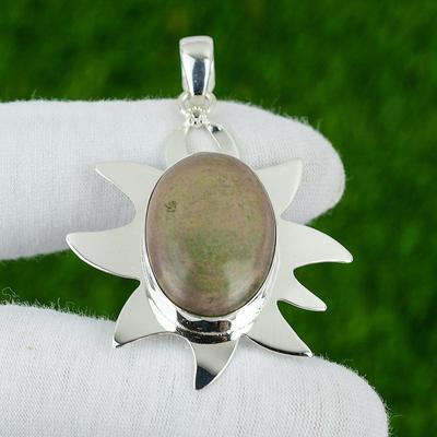Anniversary Gift For Her Natural Phosphosiderite Gemstone Pendant 925 Silver