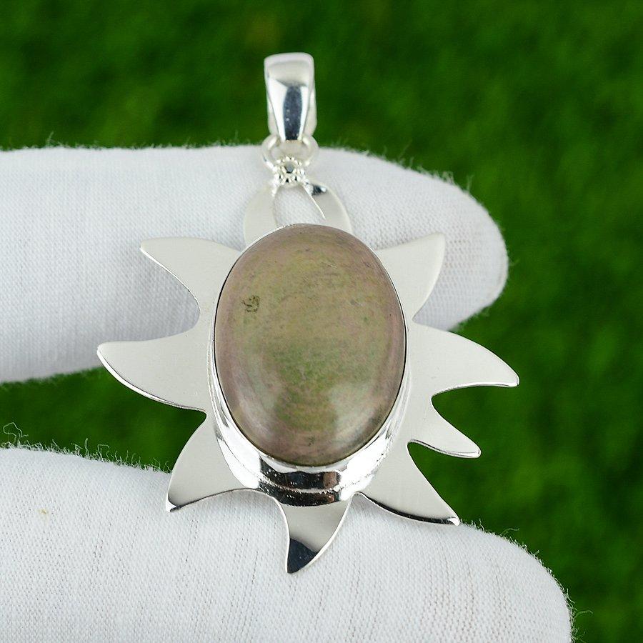 

Anniversary Gift For Her Natural Phosphosiderite Gemstone Pendant 925 Silver