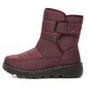 Winter New Waterproof Flock Snow Boots for Women Cottom Shoes Hook Loop Non-slip Warm Plush Comfor Ightweight Wedges Ankle Booot