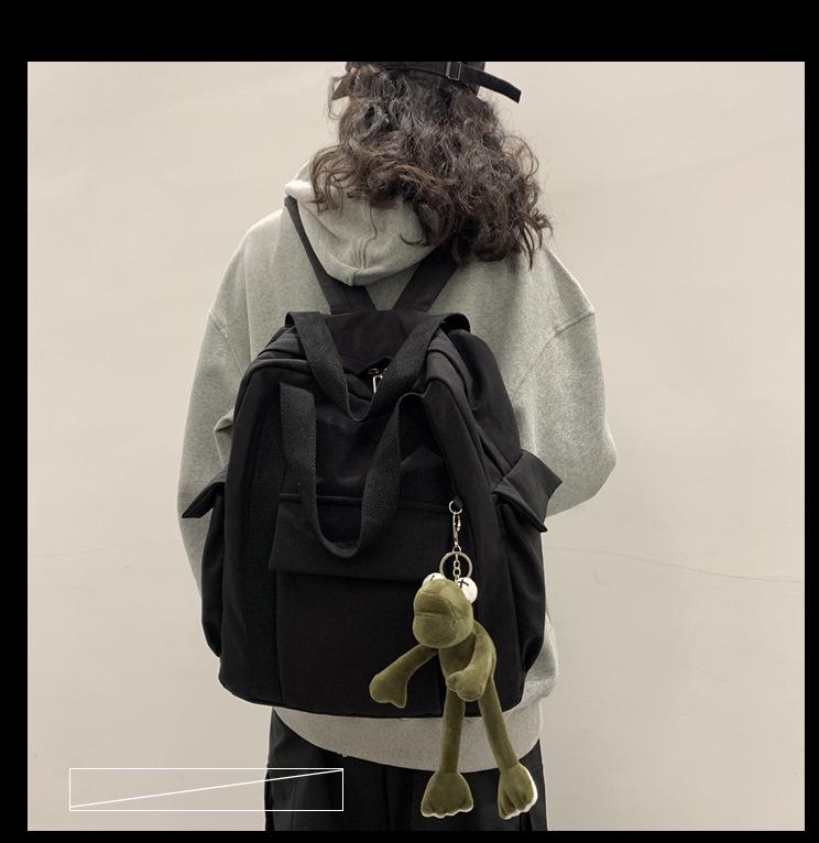 Korean Style Women's Backpack: Trendy, Multi-purpose, Large Capacity Nylon Shoulder Bag for College and Travel