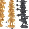 50 PCS Medieval Soldiers Model 1:72 Scale Blue Gold Gray Yellow Multiple Postures Miniature DIY War Scene Role-Playing Props ZYF