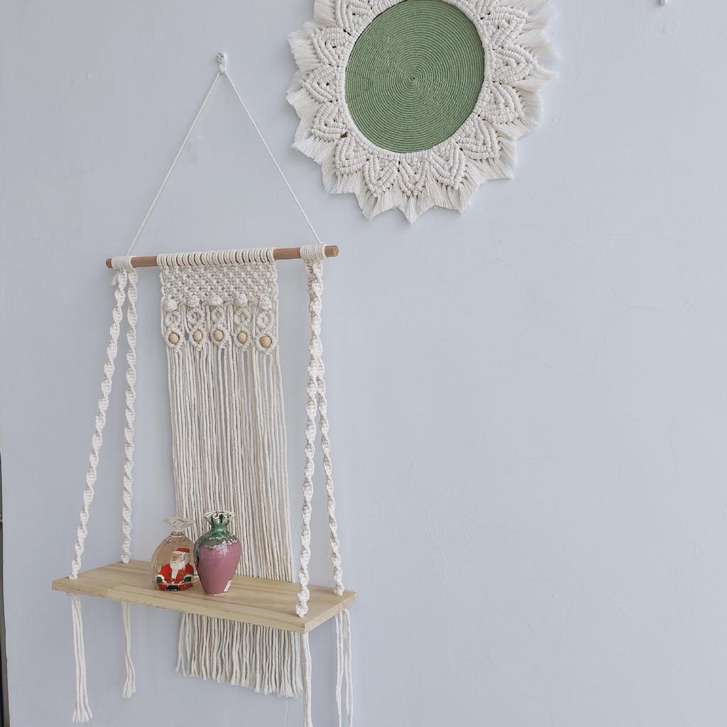 Bohemian Cotton Rope Dreamcatcher Wall Hanging & Storage Rack for Children's Room & Hotel Decor