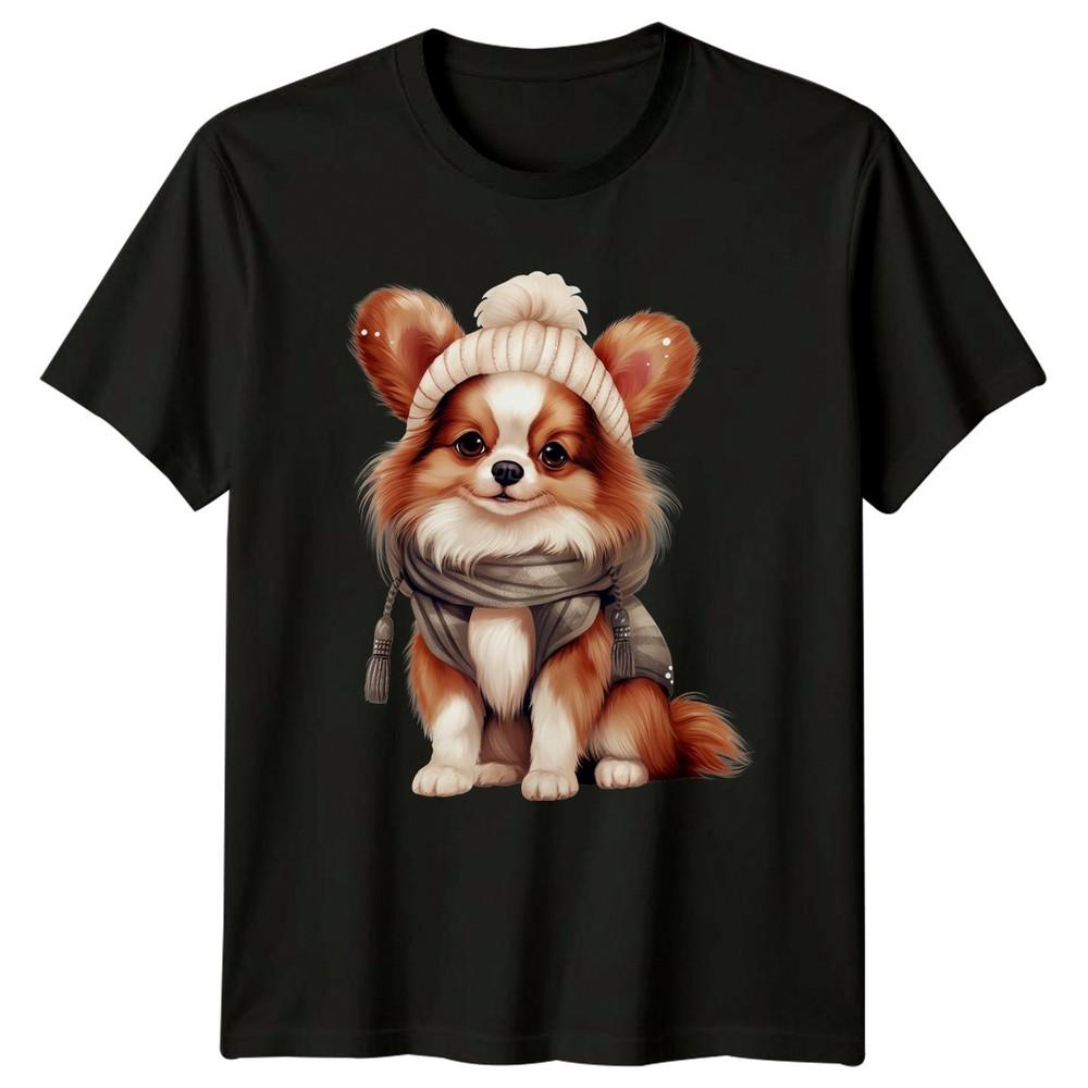 Cute Pekingese Dog Winter Hat Animals Unisex TShirt Unisex Graphic Tee