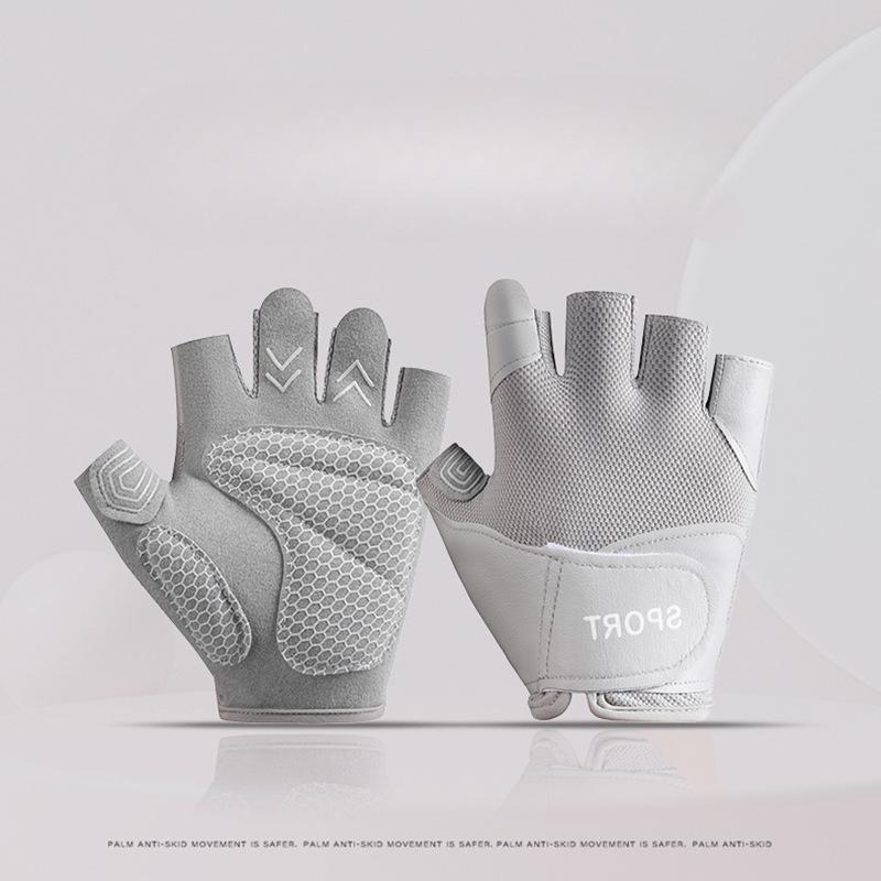Neue Fitnesshandschuhe Atmungsaktiv Rutschfest Verschleißfest Outdoor Mountainbike Rennradfahren Halbfingerhandschuhe für Damen