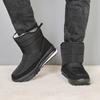 Winter New Snow Boots Men's Medium Tube Flat Heel Fashion Versatile Velvet Thickened Warm Thick-soled Cotton Boots