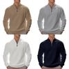 Mens Spring Fleece Sweater With Stand Collar And Zipper For Casual Urban Style