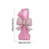Pink Bowknot Number Balloon 40Inch Oversize Aluminum Foil Balloon Decoration For Kids Birthday Anniversary Wedding