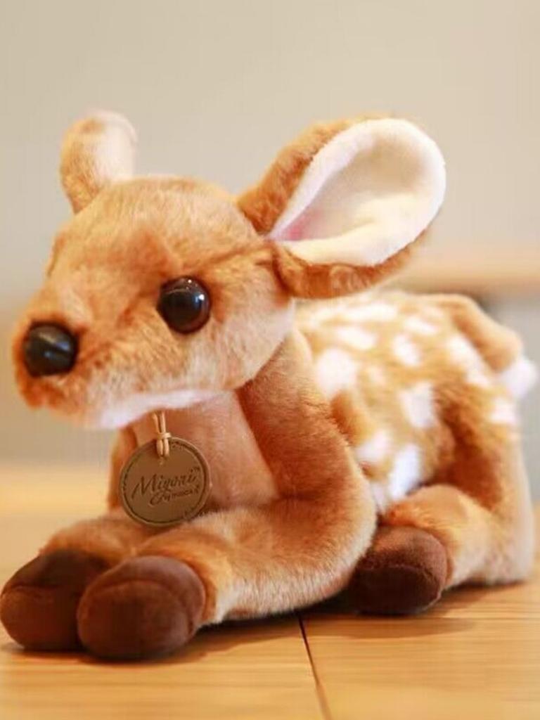 New Kawaii Deer Plushtoys In Prone Pose Soothing Elk Doll For Girls Bedtime Companion Soft Fawn Animal Friend