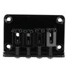 Electric Guitar Bridge 4 String Metal Fixed Hardtail Saddle Musical Instrument Accessories with Tool Set GA905 Black