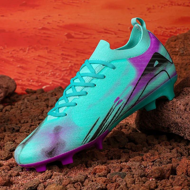 

New Men Football Boots Cleats Outdoor Soccer FG Ultralight Match Soccer Shoes Training Shoes Drop Shipping Non-Slip Long Spikes 35