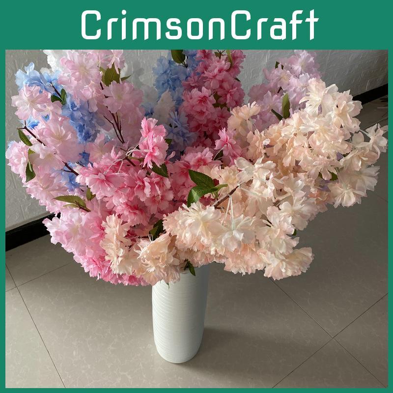 Artificial Silk Cherry Blossom Flowers For Wedding Background Home Decor Photo Props