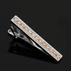 Zinc Zinc Alloy Cuff Links Shiny Sleeve Button Fashion Strip Zircon Tie Clip  Men's Suit Accessory