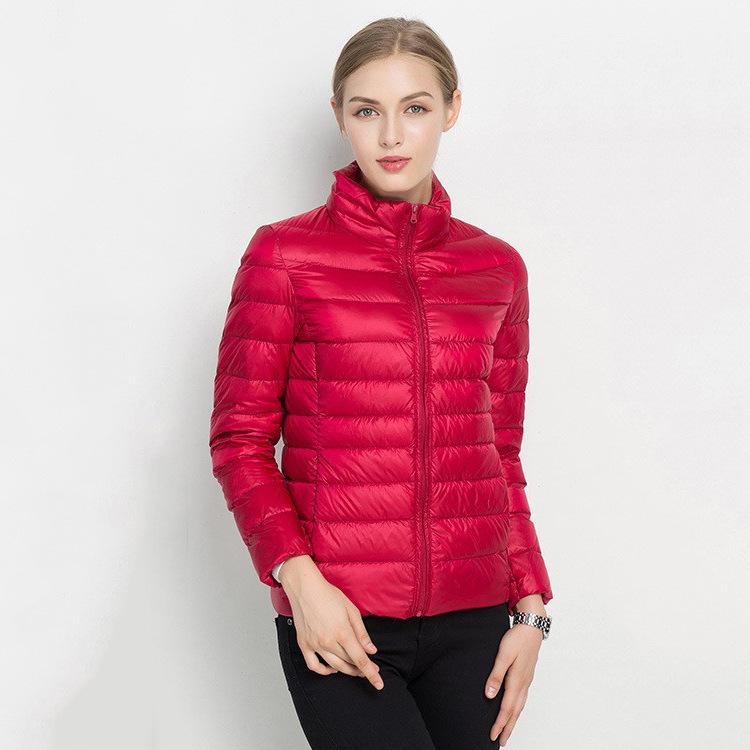 Women Spring Jacket Fashion Short Ultra Lightweight Packable Puffer Coats 15 Colors Female Down Warm Korean Slim Fit Parkas