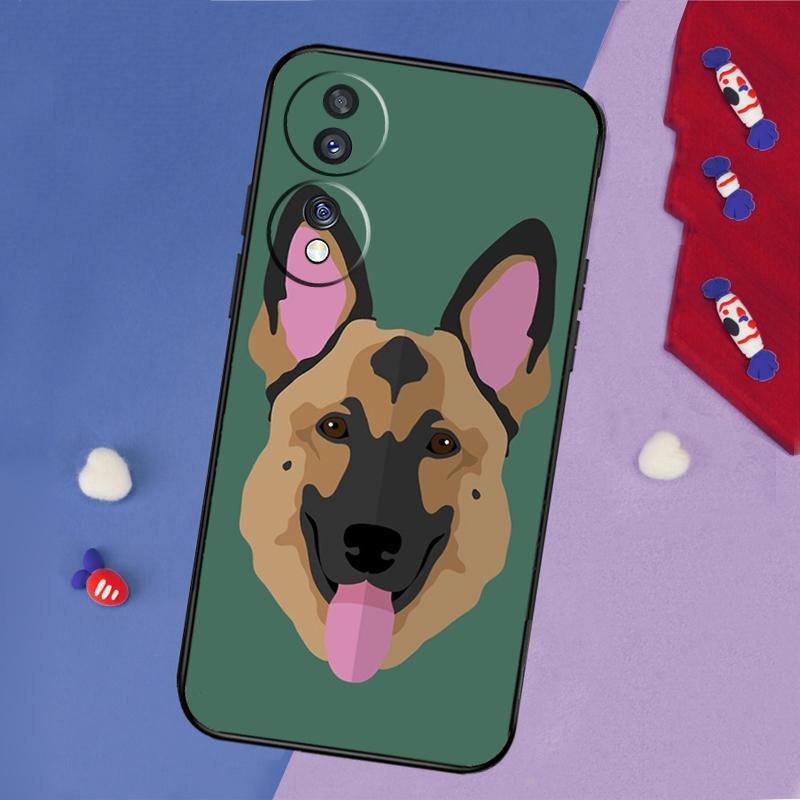 Cartoon German Shepherd Dog Case For Honor 200 Pro 50 70 90 X8a X9a X8 X9 X8b X9c X9b Honor Magic 7 Lite 5 6 Pro Cover