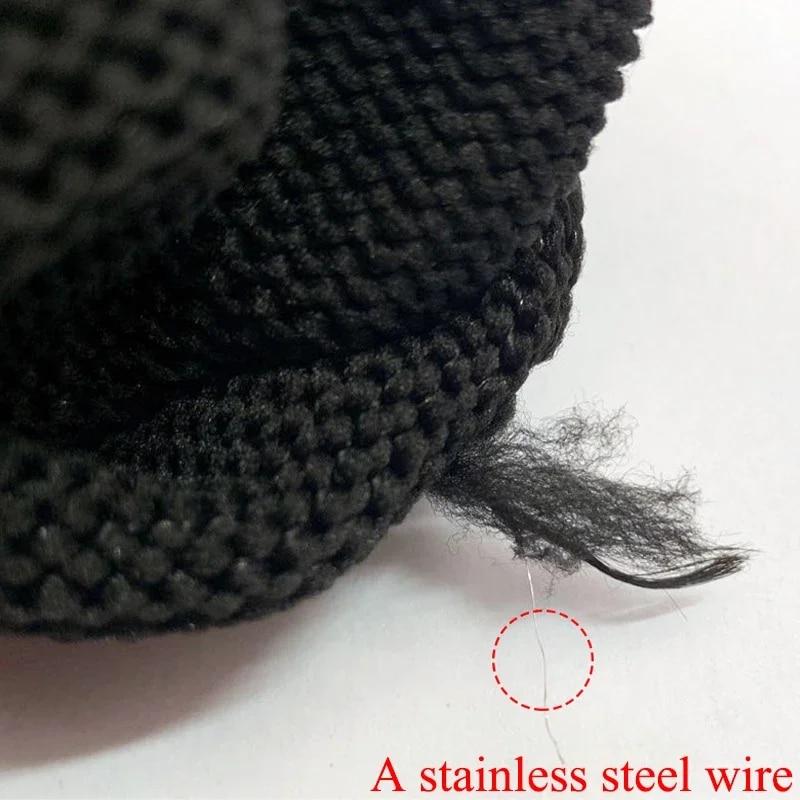 1 Pair Stainless Steel Wire Cut Resistant Anti-Cutting Safety Protective Gloves  Grade 5 Steel Wire Industrial Grade Gloves
