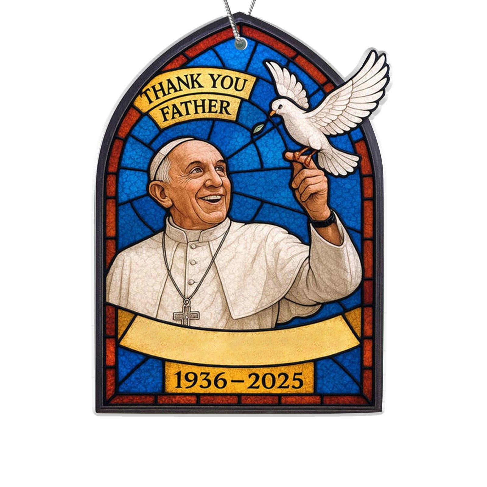 

Памятные акриловые украшения, рождественские украшения в знак благодарности Папе Римскому, католические религиозные подарки для мужчин и женщин One Size