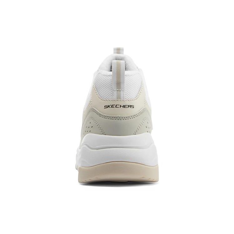 Skechers I-Conik Mesh Leather Fabric Sports Casual Supportive Breathable Lightweight Low-Top Dad Shoes Women Sneakers Natural 8730074-NAT