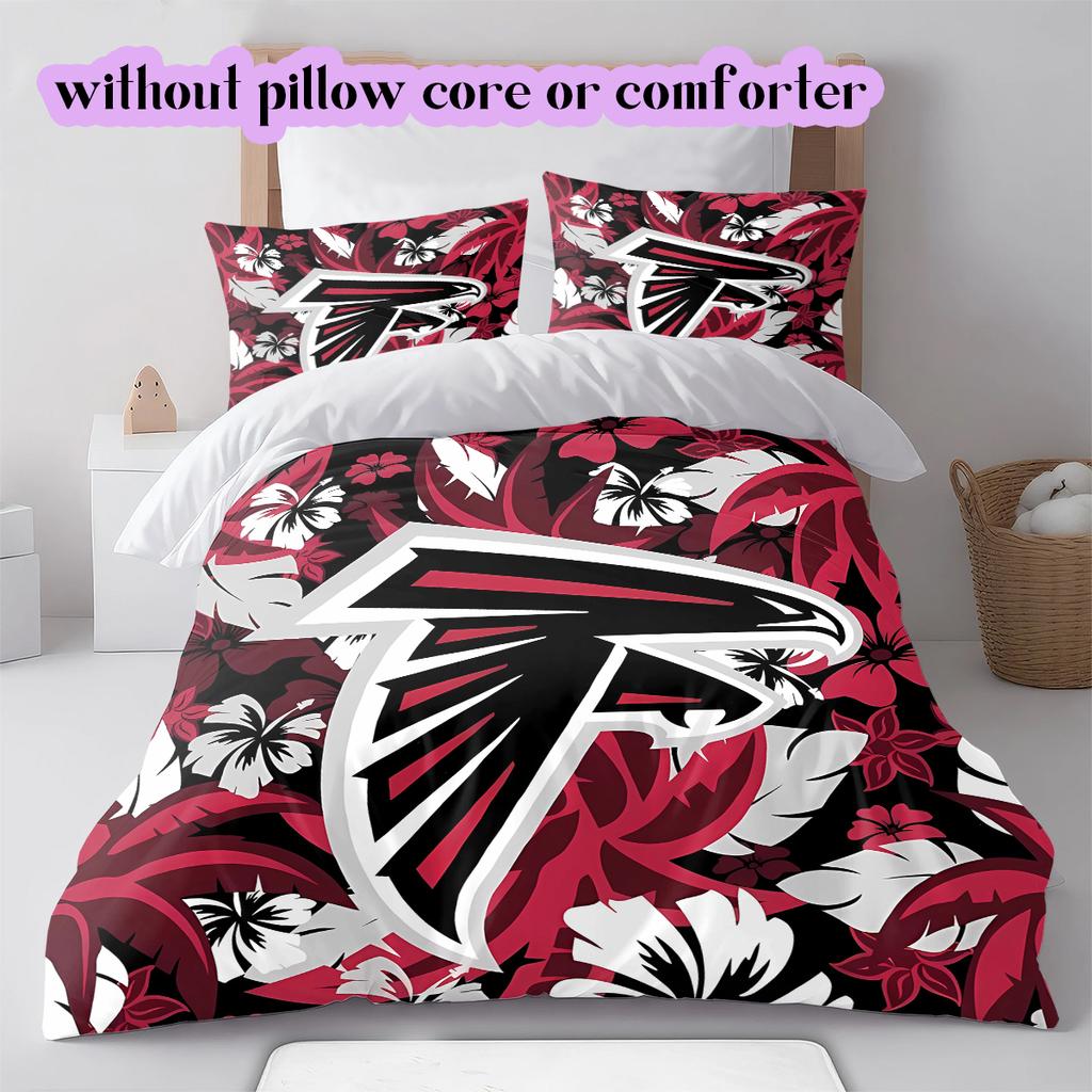 Voetbal Logo Patroon Beddengoed Dekbed Set Dekbedovertrek Kussensloop Huisdecoratie Verjaardagscadeau (1*dekbedovertrek+ 2*kussensloop, zonder vulling)